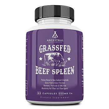 Ancestral Supplements Beef Spleen / Яловича селезінка 180 капсул BX080
