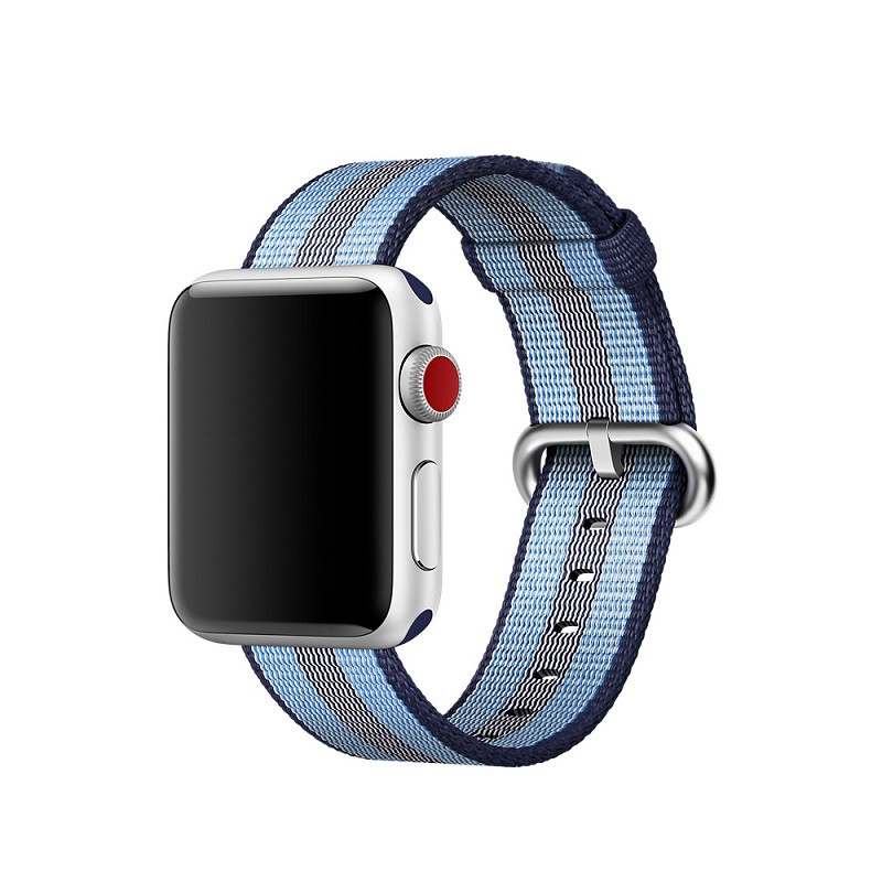 Ремінець для годинника Apple Watch 38 мм 40 мм нейлоновий з пряжкою, Blue with dark blue