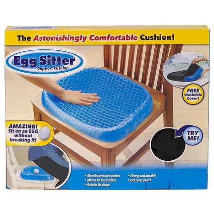 Ортопедична гелева подушка з чохлом, фото 1