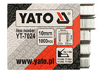 Скобы к степлеру 10 мм, b = 10.6 мм, t = 1.2 мм, уп. 1000 шт. YATO YT-7024