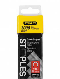 Скоби для кабелю STANLEY: тип "S" 11 мм x 1000 шт.  1-CT106T