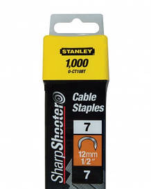 Скоби для кабелю STANLEY: тип "S" 12 мм x 1000 шт.  1-CT106T