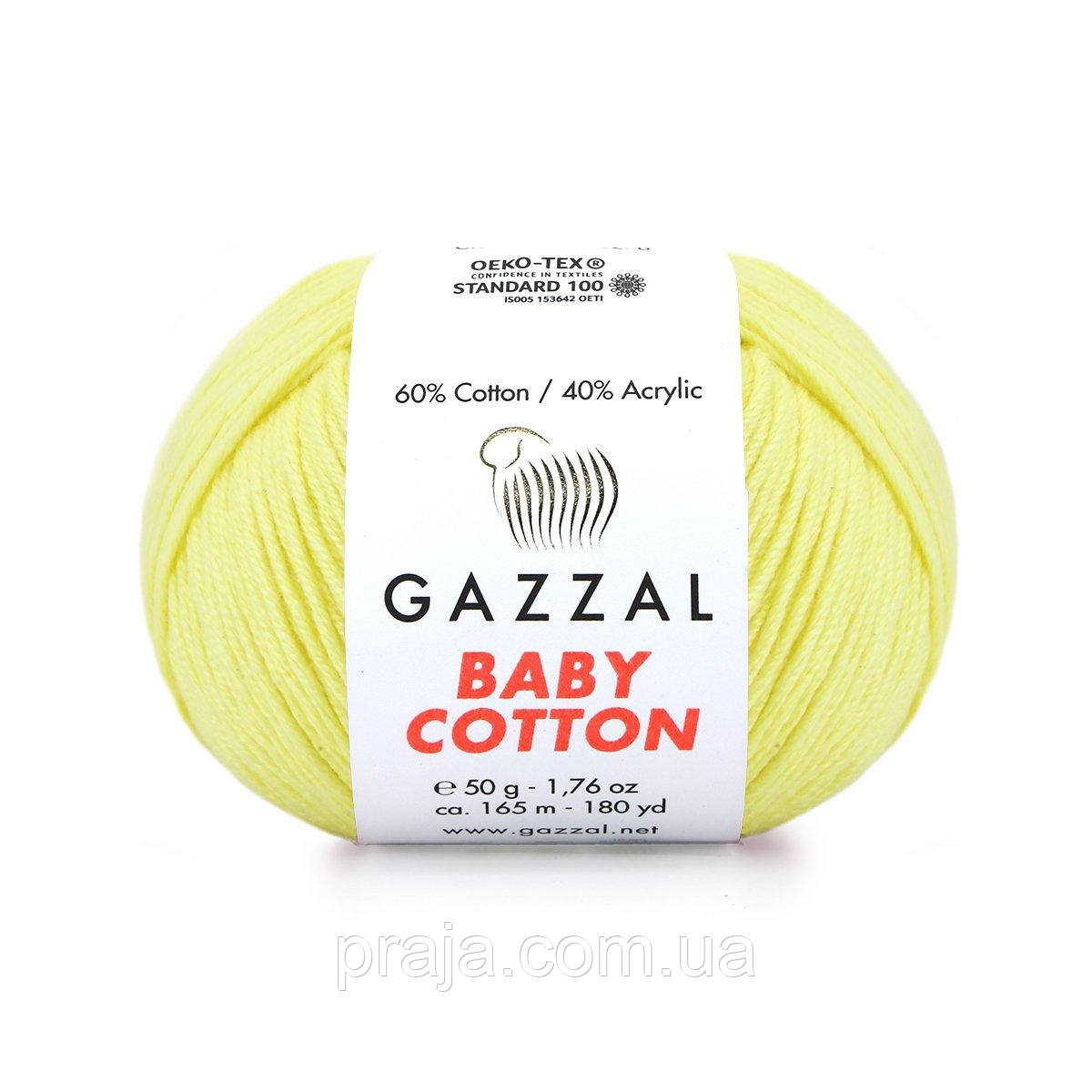Gazzal Baby cotton — 3413 лимонний