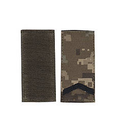 Погон старший солдат військовий / армійський шеврон ЗСУ, чорний колір на пікселі. 10 см * 5 см
