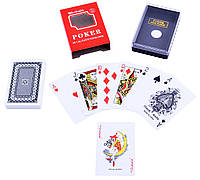 Пластиковые карты poker (54 шт) №395-3 Синяя рубашка