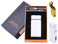 Электроимпульсная зажигалка в подарочной коробке Lighter HL-104 Silver