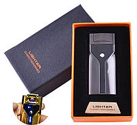 Зажигалка в подарочной коробке Lighter (Двойная молния) HL-50 Black