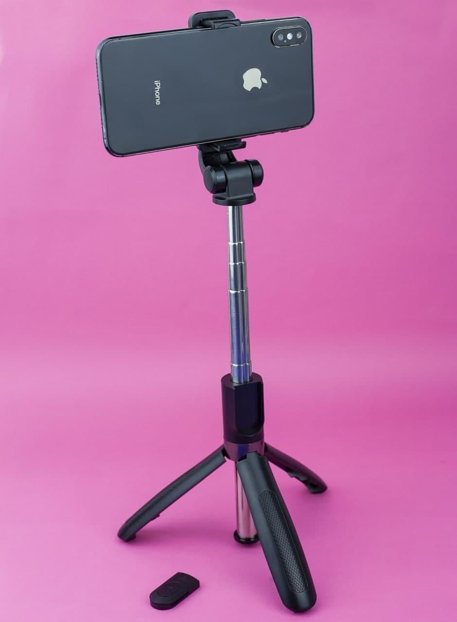 Бездротовий монопод трипод XO SS08 Bluetooth Tripod з кнопкою пультом