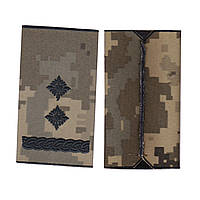 Погон подполковник ВСУ военный / армейский шеврон ВСУ, черный цвет на пикселе. 10 см * 5 см. Муфта.