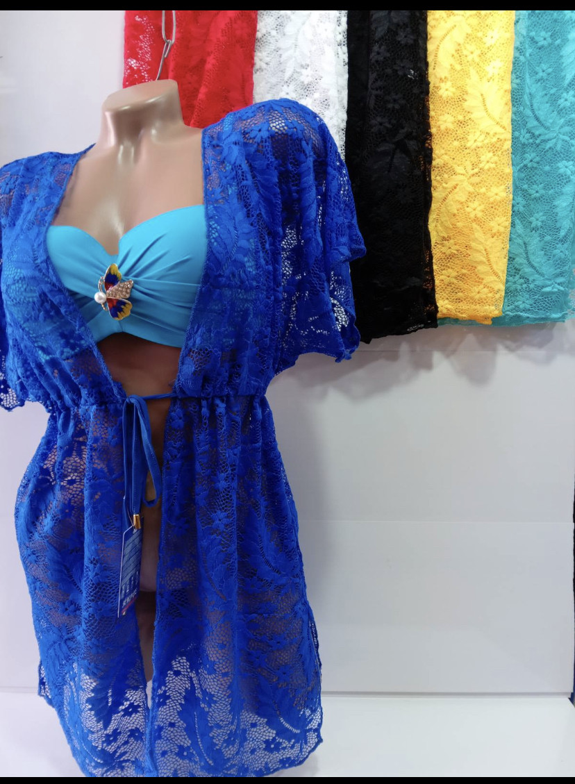 ТУНІКА жіноча ажурна, пляжна , шифонова, мікс кольорів.