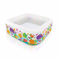 Сім’я надувного басейну Intex 57471 Swim Center Clearview Aquarium Pool (159x159x50 см)