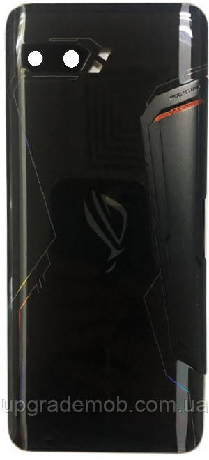 Задня кришка Asus ROG Phone 2 ZS660KL чорна Glossy Black оригінал + скло камери, фото 1