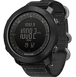 Водонепроникний кварцовий військовий тактичний годинник із компасом і барометром North Edge з тканинним ремінцем, фото 2