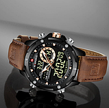 Кращий крутий армійський і тактичний годинник з японським механізмом на шкіряному ремінці, фото 3