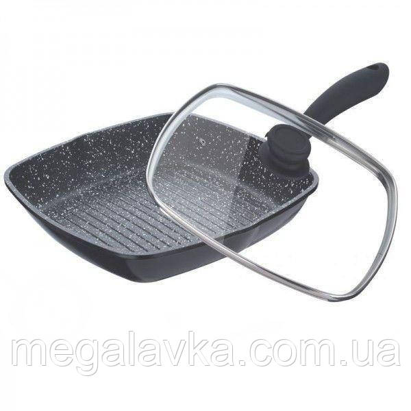 Сковорода - гриль з мармуровим покриттям Bohmann BH 1002-24 MRB - MegaLavka