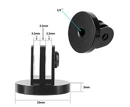 Металевий адаптер-перехідник 1/4 для екшн-камер GoPro, Eken, Xiaomi, SJCam, фото 3