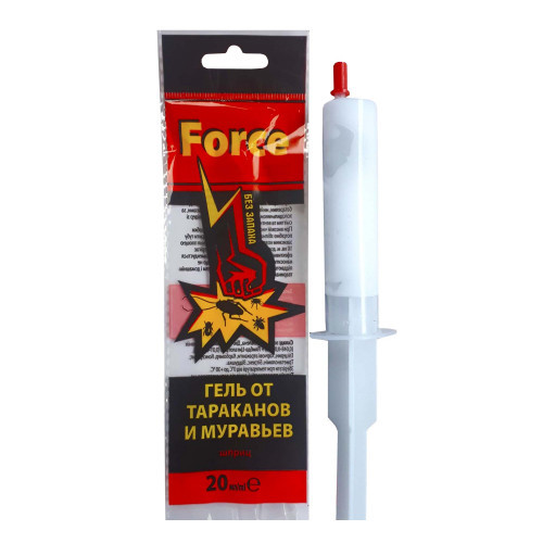 Шприц-гель для знищення тарганів і мурах "Force" 20мл, фото 1