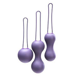 Набір вагінальних кульок joue-ami фіолетовий, діаметр 3,8-3,3-2,7 см, вага 54-71-100gr