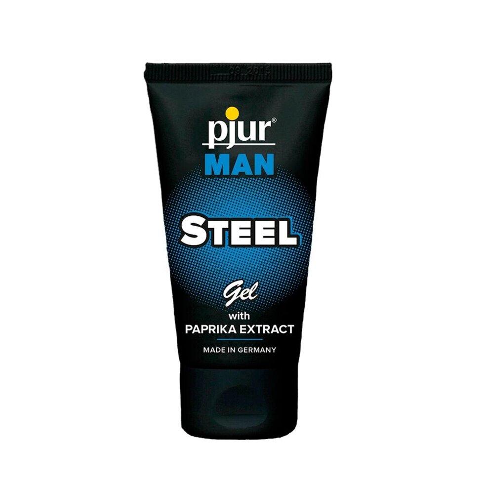 Гель пеніса, стимулюючи Pjur Man Steel Gel 50 мл з екстрактом паприки та ментолом, фото 1