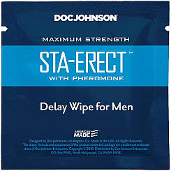 Doc Johnson sta -Erect Затримка протирання для чоловіків з феромонами.