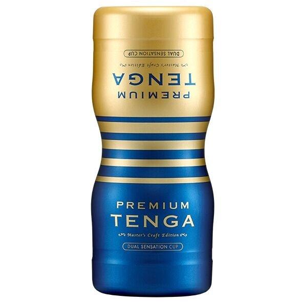 Чашка подвійної сенсації Masturbator Tenga Premium є двосторонньою, з двома незалежними каналами