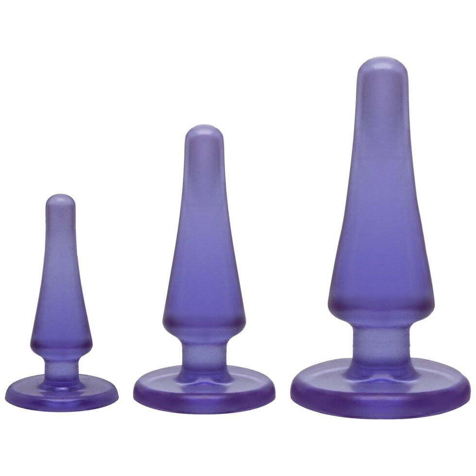 Набір анальних пробки Doc Johnson Crystal Jellies Anaal - Purple, Max. Діаметр 2 см - 3 см - 4 см