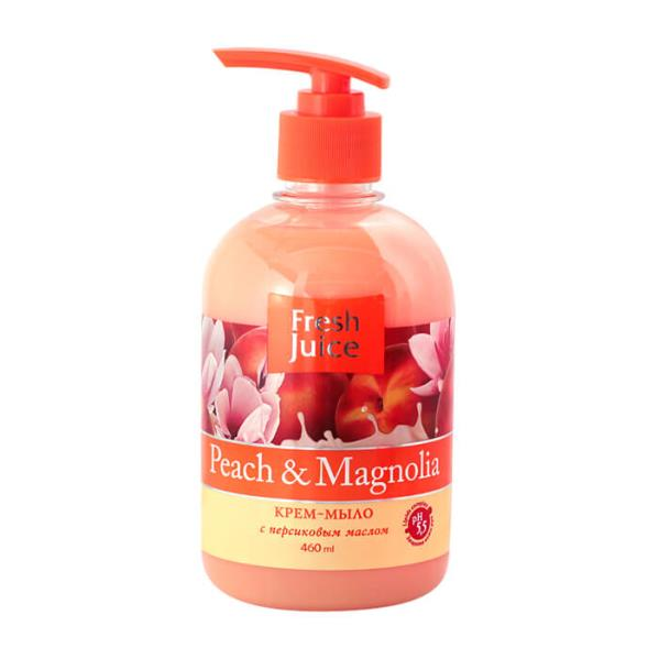 Крем-мило FRESH JUICE рідке 460 мл з гліцерином Peach&Magnolia (персик і магнолія)