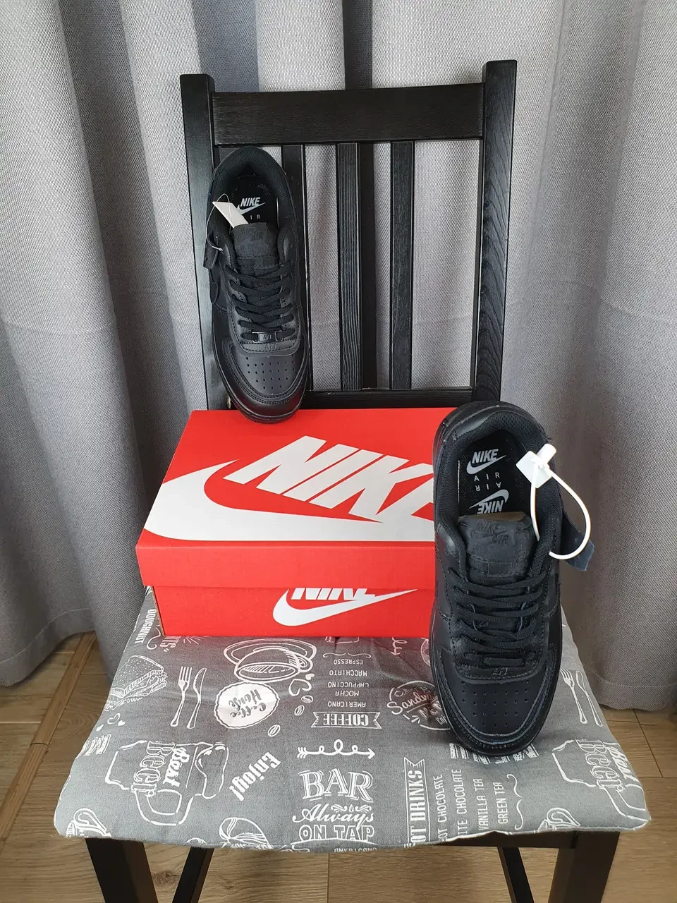 Черные Nike Air Force 1 Shadow Black кроссы женские. Кроссовки Найк Аир Форсе Шедоу черные для девушек - фото 6 - id-p1507237677