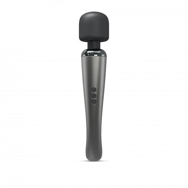 Потужний віброменсер Dorcel Megawand Chrome срібний водонепроникний, акумулятор, 160 режимів, фото 1