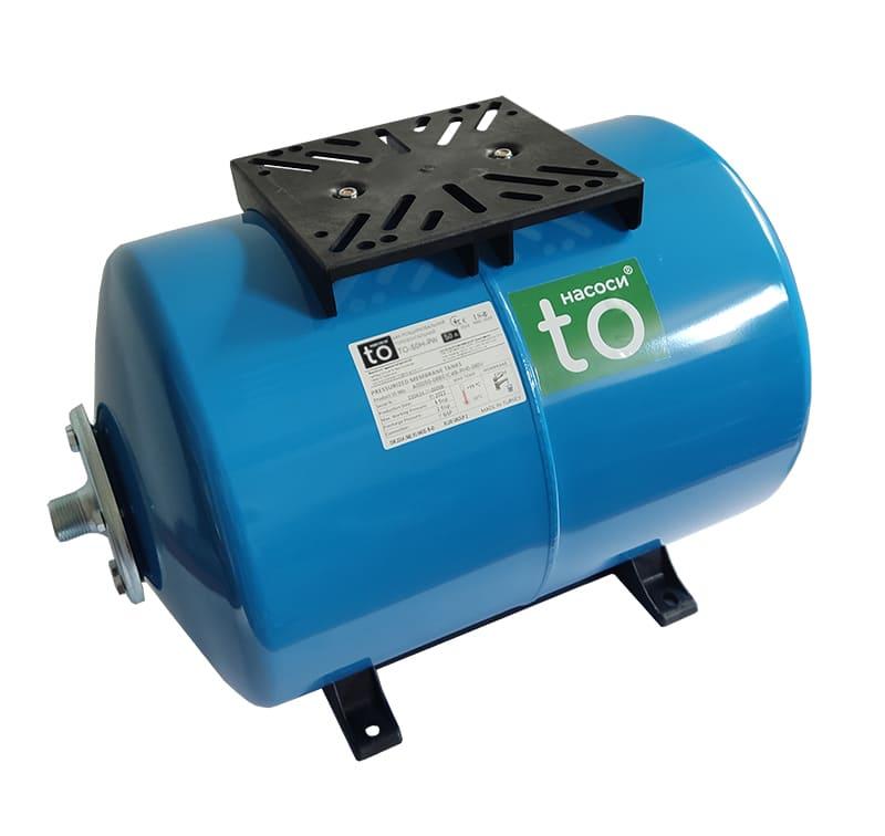 Бак гідроакумулятор 100л горизонт 1" макс 8 бар змінна EPDM мембрана пласт ніжки станіна toНАСОСИ