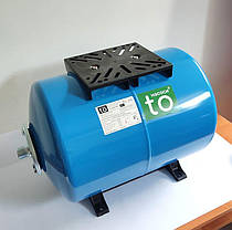 Бак гідроакумулятор 100л горизонт 1" макс 8 бар змінна EPDM мембрана пласт ніжки станіна toНАСОСИ, фото 2