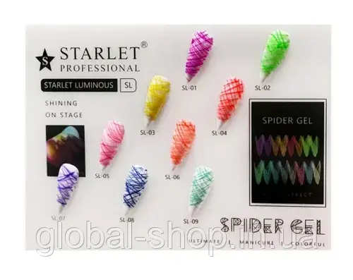 Гель-павутинка Starlet Spider Gel Luminous неонова, 5 мл