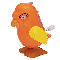 Игрушка заводная - попугай Aohua, 5,5x4x3,2 см, оранжевый, пластик (8050A-3-4)