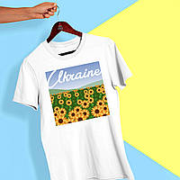 Футболка з принтом "Ukraine поле із соняшниками" Push IT