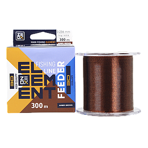 Волосінь фідерна Zeox 3D Element Feeder 300м Amber Brown 0.350мм