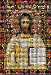 Алмазна Мозаїка Ікона Ісус Набір Вишивки Камінням SHR-46 30x40 см (Повна Викладка)