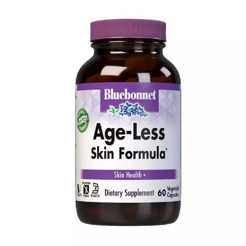 Формула Омологі Кожі, Bluebonnet Nutriion, Age-Less Skin Formula 60 рослинних капсул