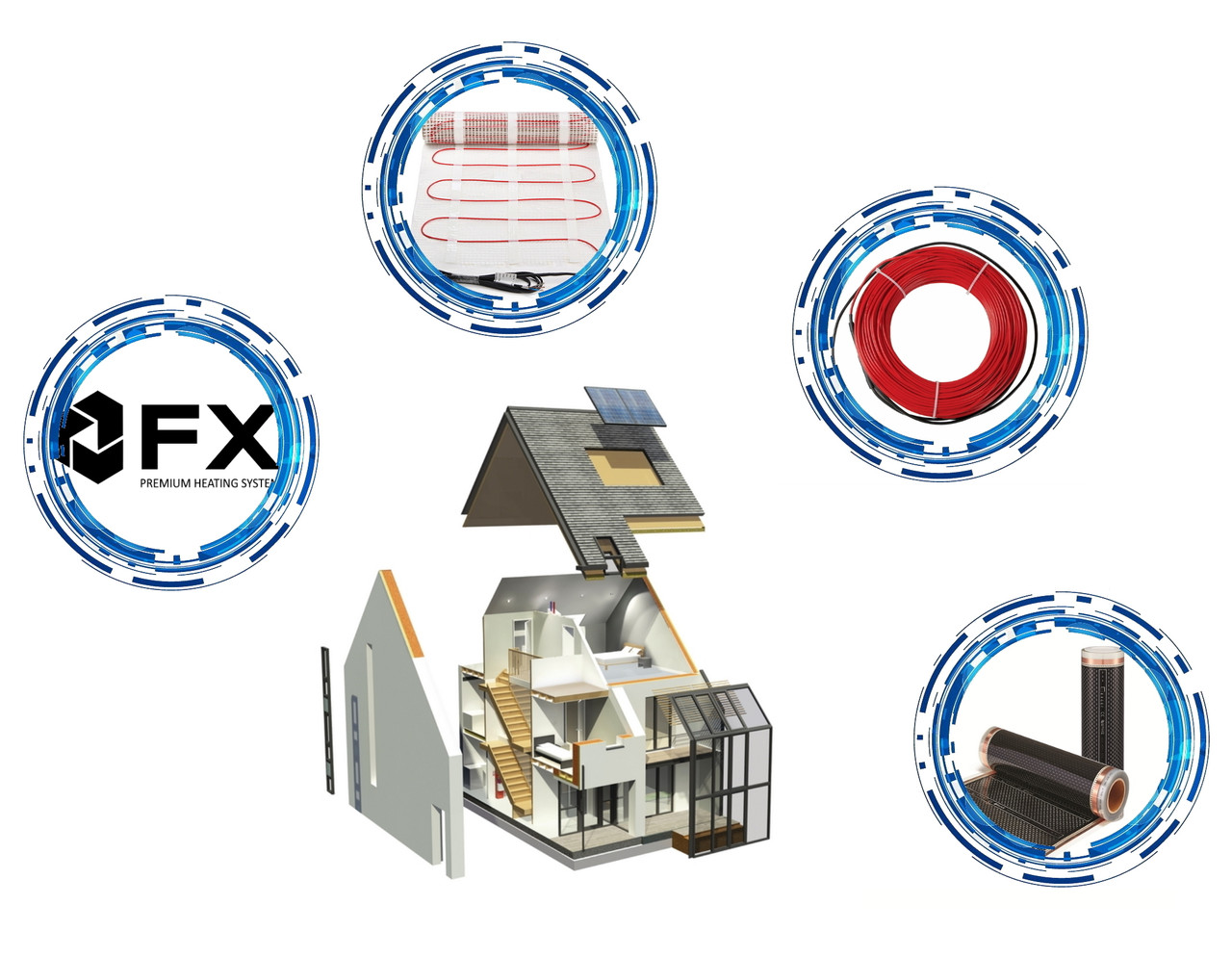 Тепла підлога електрична FX Premium Корея для основного опалення будинку за низькими цінами