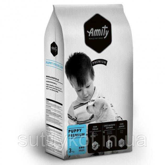 AMITY Puppy Аміті паппі корм для цуценят всіх порід собак з куркою, 15 кг., фото 1