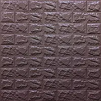 Панель стінова 3D 700х770х7мм БАКЛАЖАН-КАВА 018-7 (цегла) Os-BG18