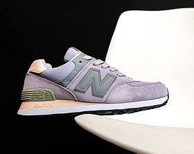 Жіночі і молоді замкові кросівки New Balance 574 Violet