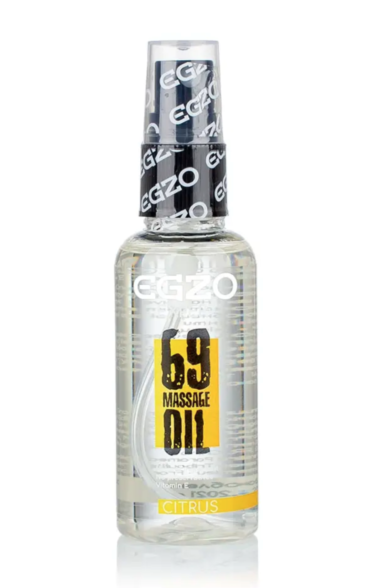 Органічна масажна олія із збуджуючим ефектом EGZO Expert - Citrus, з вітаміном Е, 50 мл.
