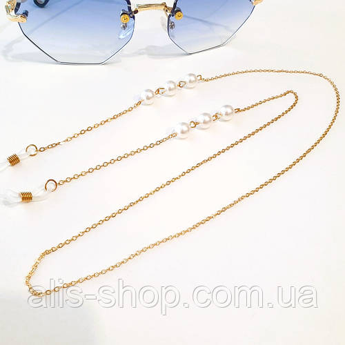 Цепочка для очков золотая с жемчугом, цена 160 грн — Prom.ua (ID ...