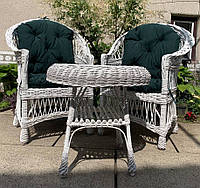 Комплект плетеной мебели из лозы, 2 кресла + стол