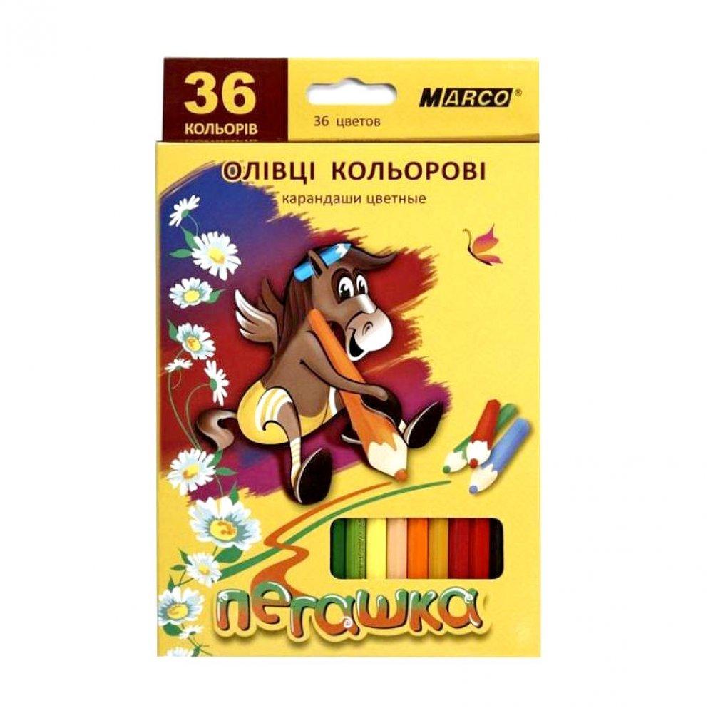 Олівці кольорові Marco Пегашка 36 кольорів (1010-36), фото 1