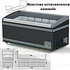 Морозильний ларь 800 л HERMES 1.85(-18°C..- 25°C), з випарювачем, торговий ларь-бонета, морозильна скриня з випуклим склом, бонет, фото 7