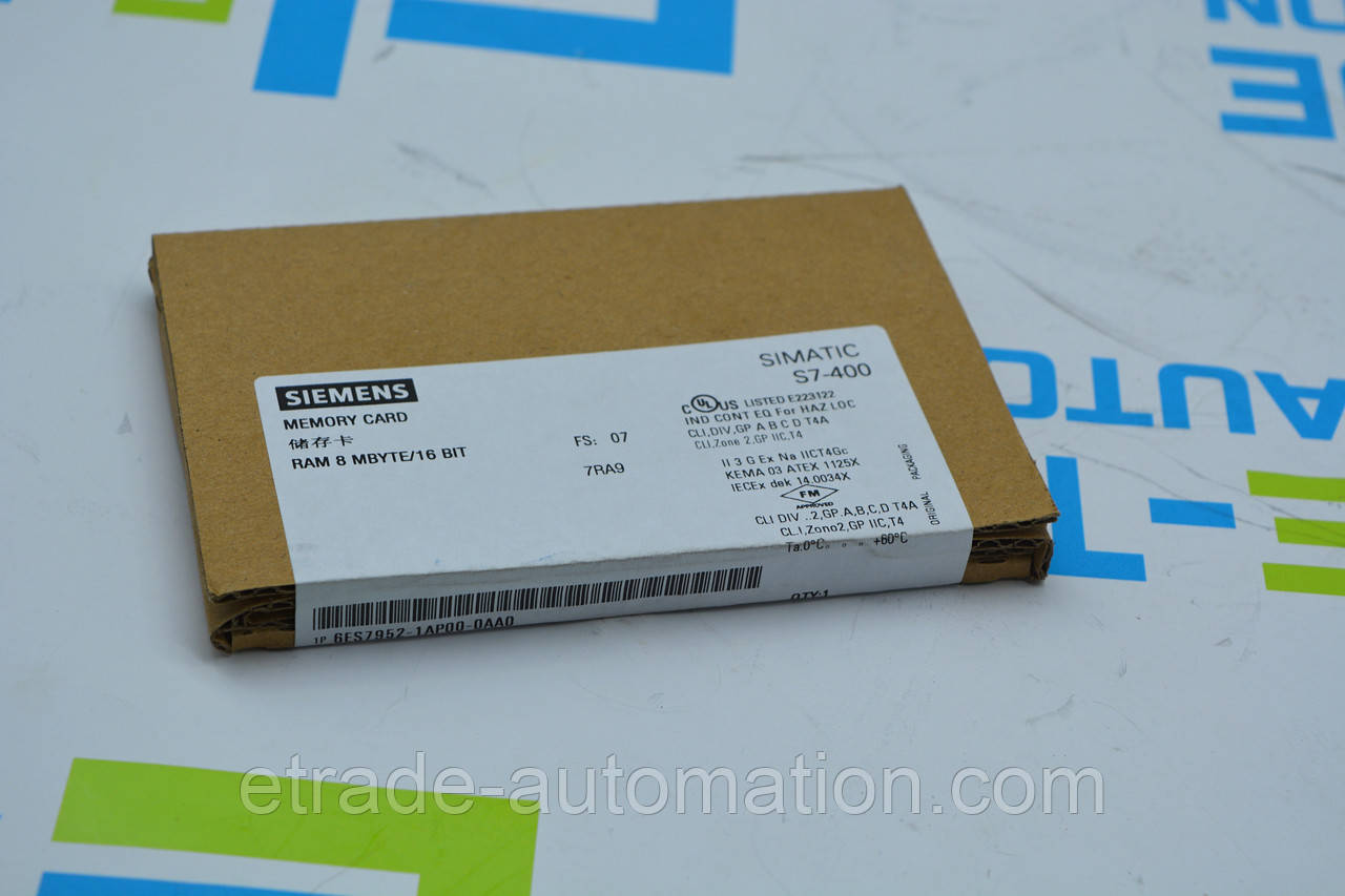 Карта пам'яті Siemens 6ES7952-1AP00-0AA0, фото 1