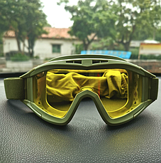 Балістичні окуляри-маска Revision Olive 3 лінзи, фото 5