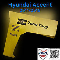 Hyundai Accent 2011-2018 крыло правое без отверстия (Tong Yang), 663211R350