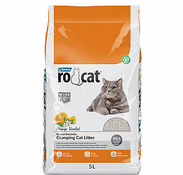 RoCat (РобКет) Cat Litter Orange - Бентонітовий наповнення для котячого туалету з ароматом цитрусових 5л